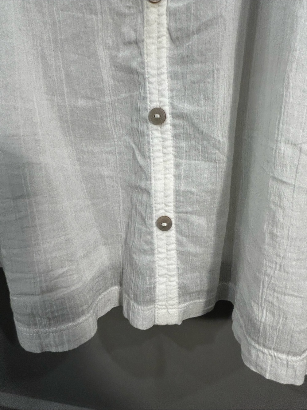 Maurices | Ruffle-Trim Button Front Sleeveless Top | Women’s | White | 1X - Picture 5 of 11